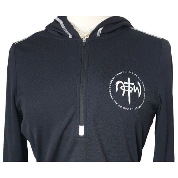 NoTW Women's Hoodie Lightweight Half-Zip Pullover Christian Graphic Large NWOT - Picture 2 of 7
